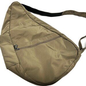 Healthy Back Bag olive green crossbody backpack
